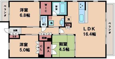 サンクレイドル阿倍野阪南町の間取り