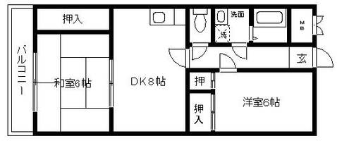 FORUM東向日323の間取り