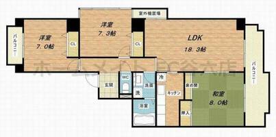 ヴェルデ北堀江の間取り