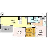 兵庫県宝塚市鹿塩2丁目(アパート)の賃貸物件の間取り