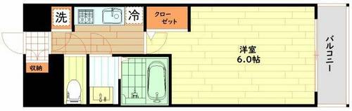 大阪府大阪市浪速区稲荷1丁目(マンション)の賃貸物件の間取り