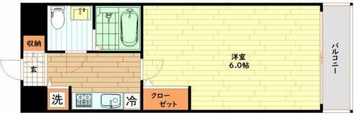 大阪府大阪市中央区東高麗橋(マンション)の賃貸物件の間取り