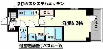 エスリード難波グレイスの間取り