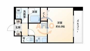 アーバンフラッツ西中島の間取り