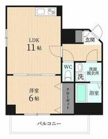 福岡県福岡市博多区住吉3丁目(マンション)の賃貸物件の間取り