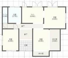 福岡県筑後市大字一条(一戸建)の賃貸物件の間取り