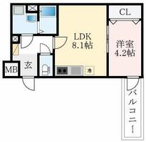 大阪府羽曳野市島泉1丁目(アパート)の賃貸物件の間取り