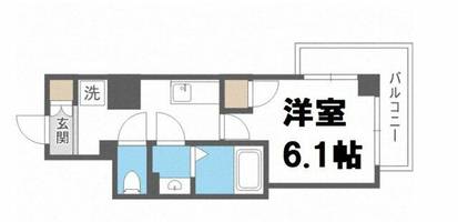 エスカーサ大阪WEST九条駅前の間取り