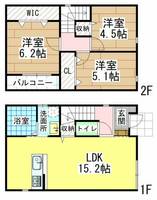 福岡県北九州市若松区浜町2丁目(一戸建)の賃貸物件の間取り