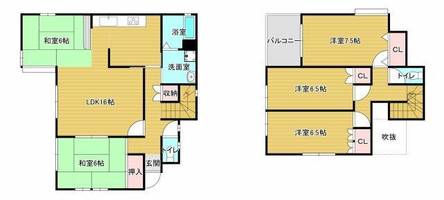 大阪府河内長野市あかしあ台1丁目(一戸建)の賃貸物件の間取り