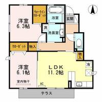 大阪府松原市柴垣2丁目(アパート)の賃貸物件の間取り