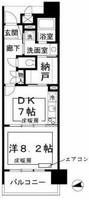 大阪府大阪市浪速区湊町2丁目(マンション)の賃貸物件503の間取り