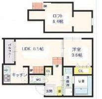 福岡県福岡市南区高木3丁目(アパート)の賃貸物件の間取り