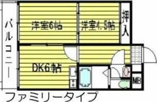 ミフネセントラルベア東三国の間取り