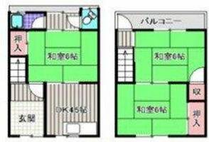 高林貸家の間取り