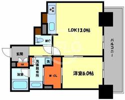 ブランズタワー・ウェリス心斎橋NORTHの間取り