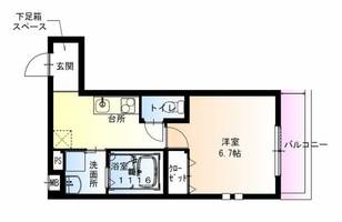フジパレス弥刀駅北Ⅱ番館105の間取り