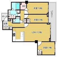 兵庫県神戸市東灘区住吉本町3丁目(マンション)の賃貸物件の間取り