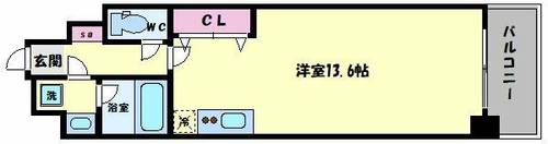 セレッソコート上本町EASTの間取り
