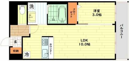 レジュールアッシュ塚本レジデンスの間取り