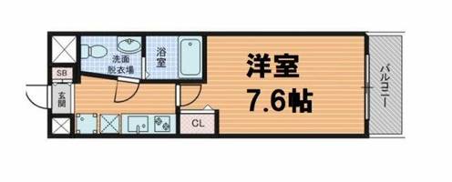 ラシュレエグゼ難波南の間取り