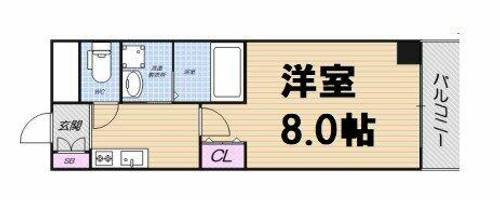 リバーライズ南堀江の間取り