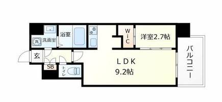 ミラージュパレス都島本通304の間取り