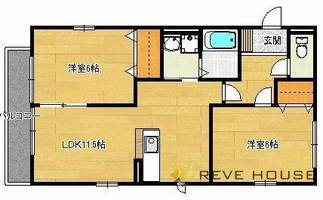 福岡県福岡市早良区田隈1丁目(アパート)の賃貸物件の間取り