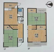 大阪府大東市北条6丁目(一戸建)の賃貸物件の間取り