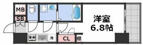 S-RESIDENCE難波大国町Unoの間取り