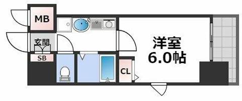 エステムコート難波センチュリオの間取り