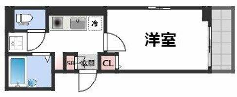 レフィナード恵美須の間取り