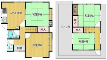 大阪府堺市中区辻之(一戸建)の賃貸物件の間取り