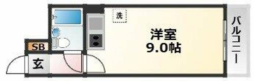 大阪府大阪市東淀川区東中島1丁目(マンション)の賃貸物件の間取り