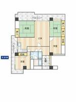 福岡県久留米市国分町(マンション)の賃貸物件の間取り