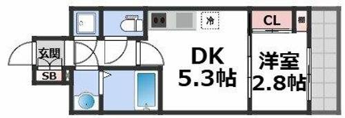 SERENiTE本町refletの間取り