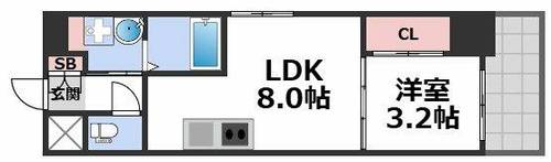 フロンティアタワー九条Ⅱの間取り