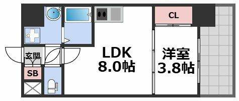 フロンティアタワー九条Ⅱの間取り