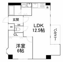 大阪府大阪市北区長柄中1丁目(マンション)の賃貸物件の間取り