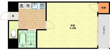 大阪府大阪市西区新町1丁目(マンション)の賃貸物件の間取り