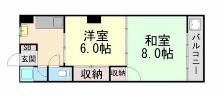 住吉パームス202の間取り