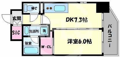 エステムコート新梅田の間取り