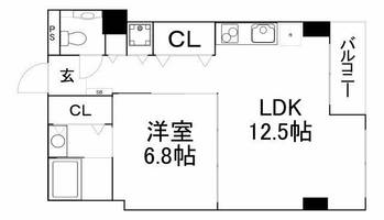 大阪府大阪市城東区中央1丁目(マンション)の賃貸物件の間取り