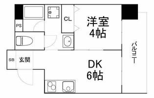 大阪府大阪市東成区深江南2丁目(マンション)の賃貸物件902の間取り