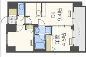 エステムプラザ難波WESTⅡプレディアの間取り