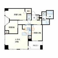 ブランズタワー大阪備後町の間取り