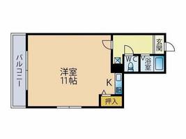 福岡県福岡市中央区小笹3丁目(マンション)の賃貸物件の間取り