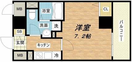 フォーチュン心斎橋EASTの間取り