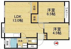 大建コーポA棟の間取り
