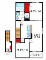 ヴェルデブリッサⅢの間取り